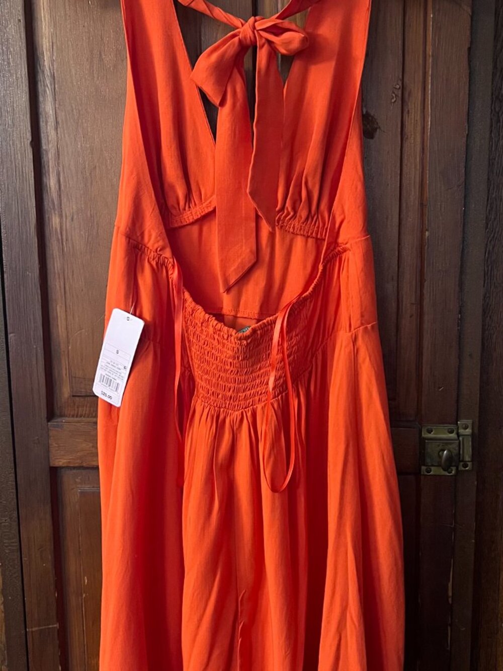 Wild Fable Orange Halter Sundress for Cocktail Day Party Sundress - Picture 6 of 11